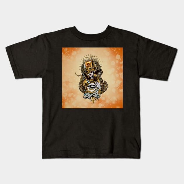 Mask of anubis with the all seeing eye Kids T-Shirt by Nicky2342